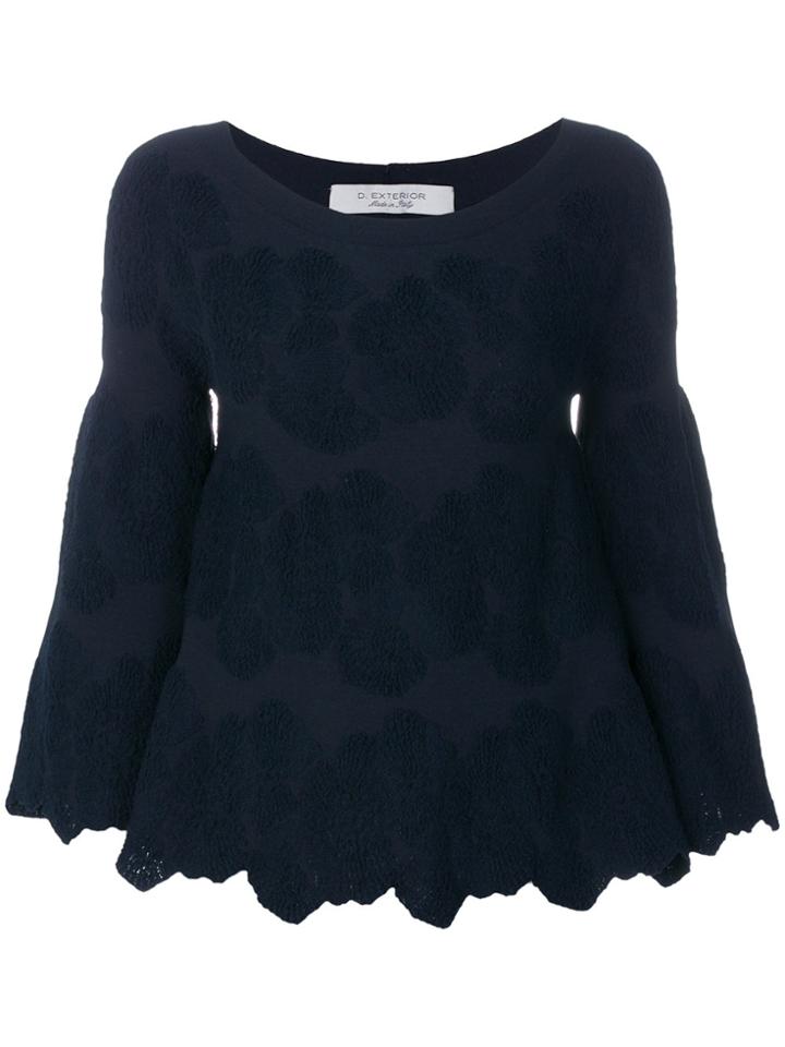 D.exterior Irregular Hem Jumper - Blue