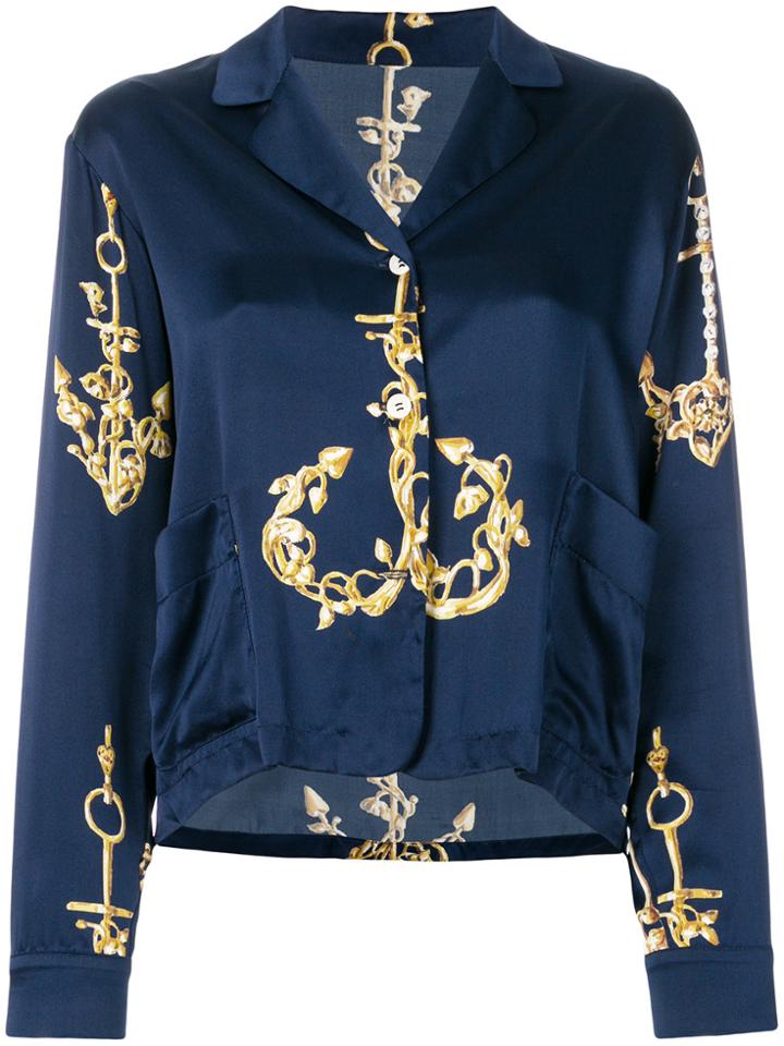 Natasha Zinko Printed Pyjama Top - Blue