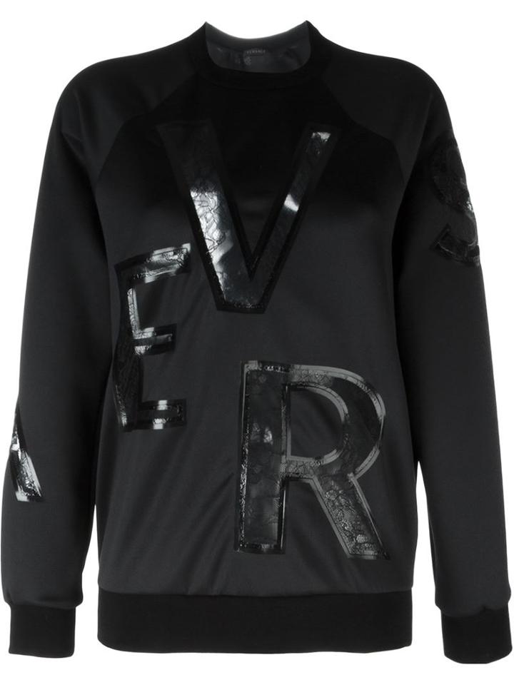Versace Lace Logo Appliqué Sweatshirt