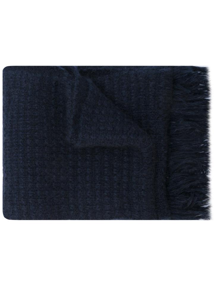 Stella Mccartney - Chunky Knitted Scarf - Men - Polyamide/mohair/wool - One Size, Blue, Polyamide/mohair/wool