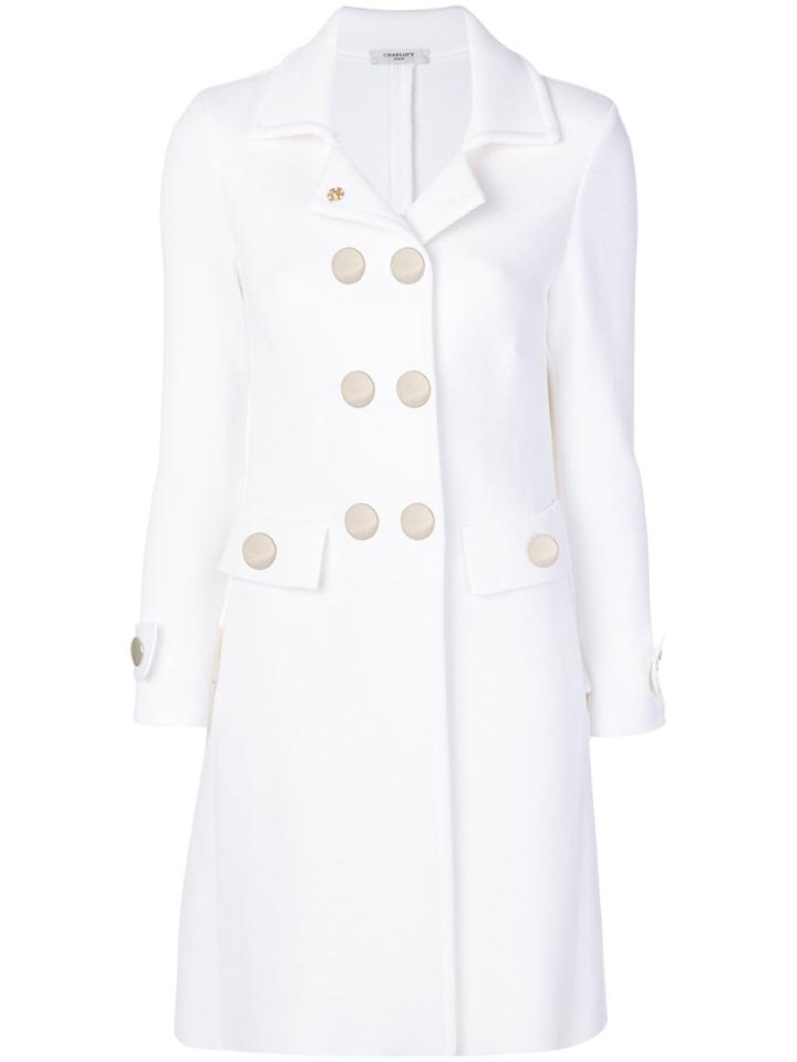 Charlott Double Breasted Coat - White