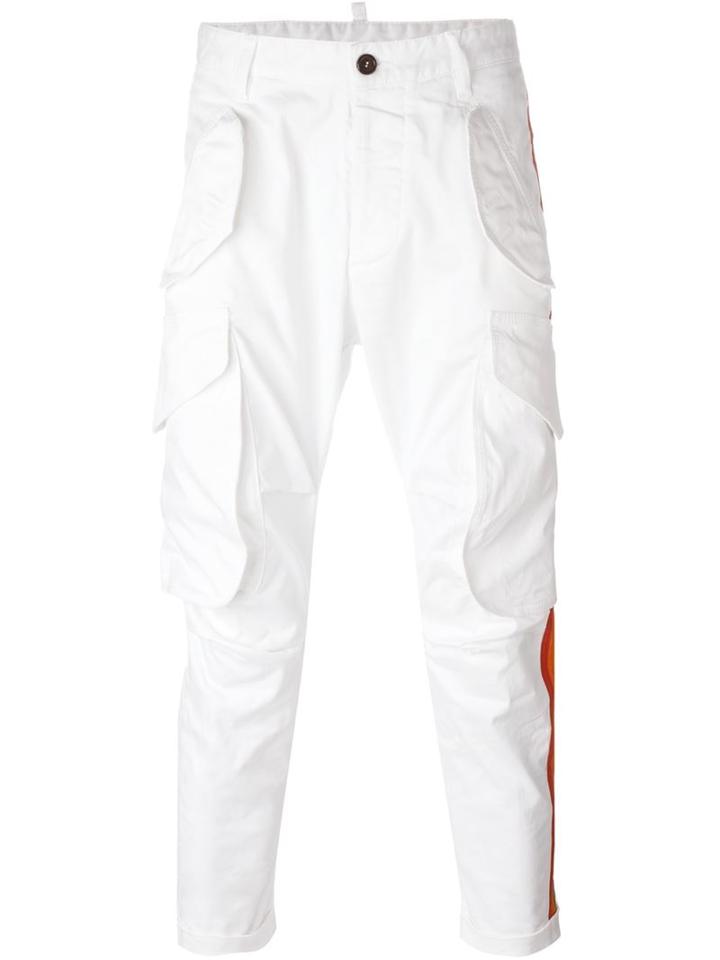 Dsquared2 Stripe Appliqué Cargo Trousers