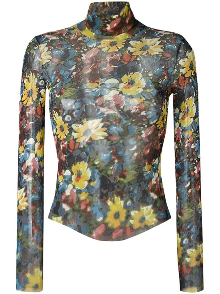 Jean Paul Gaultier Vintage Roll Neck Floral Sweater