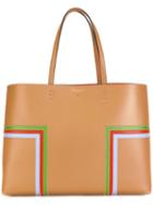 Tory Burch Block T-stripe Tote, Women's, Nude/neutrals, Leather