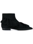 Jw Anderson Ruffled Boots - Black