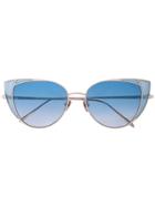 Linda Farrow Cat Eye Frame Sunglasses - Blue