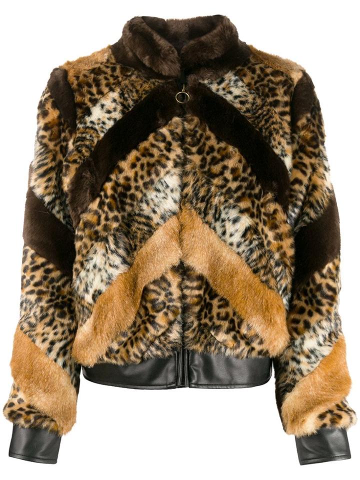 Twin-set Animal Faux-fur Jacket - Brown