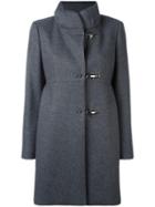 Fay Single Breasted Coat, Women's, Size: Xl, Grey, Wool/acrylic/virgin Wool/viscose