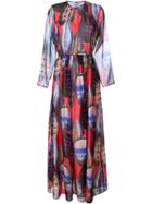 Msgm Printed Dress, Women's, Size: 42, Silk/polyester