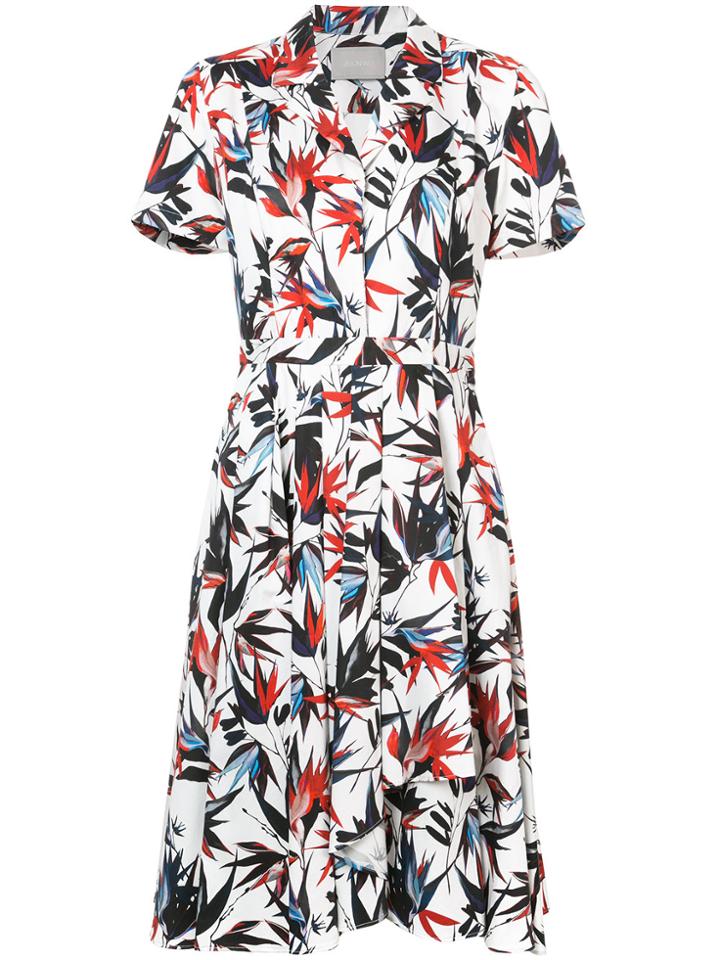 Jason Wu Foliage Print Shirt Dress - White
