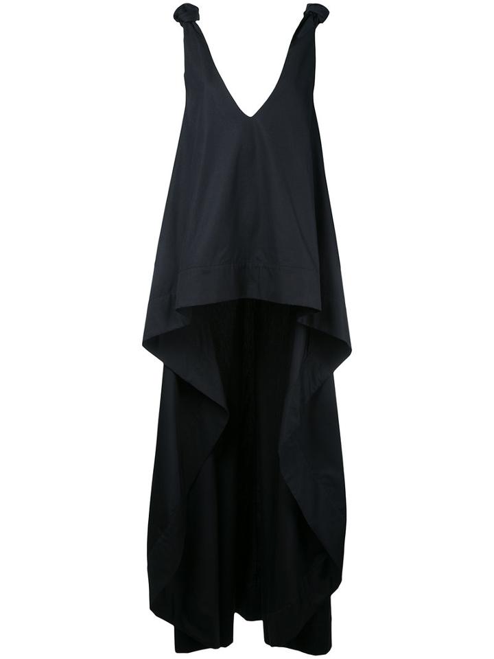 Natasha Zinko Long Asymmetric Top, Women's, Size: 42, Black, Cotton