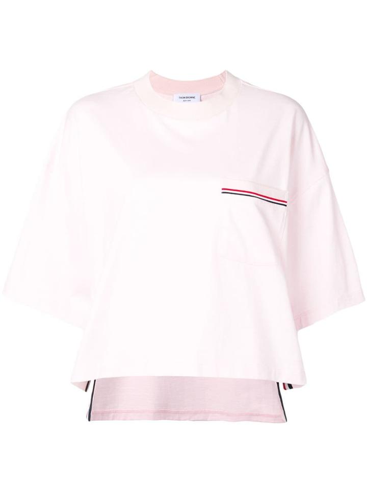 Thom Browne Jersey Oversized Pocket Tee - Pink