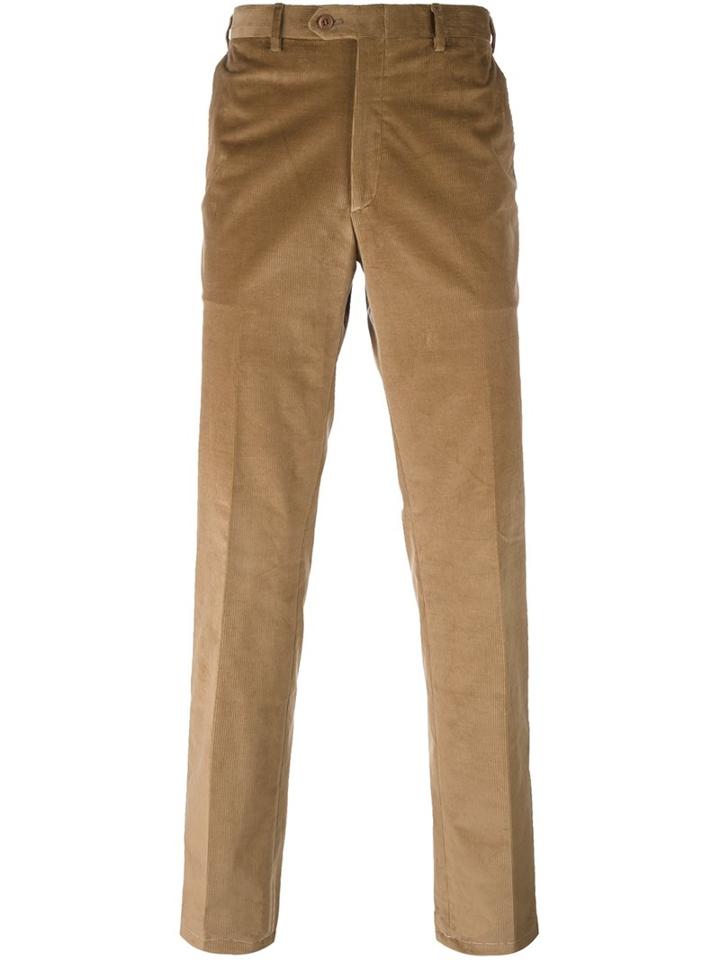 Brioni Slim Fit Chinos, Men's, Size: 54, Nude/neutrals, Cotton/spandex/elastane