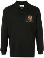 Kent & Curwen Long Sleeve Polo Shirt - Black