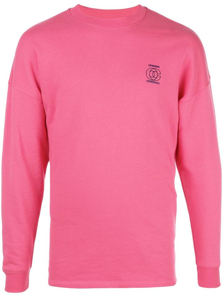 Opening Ceremony Embroidered Logo Sweatshirt - Pink