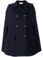 Red Valentino Double-breasted Cape Coat - Blue