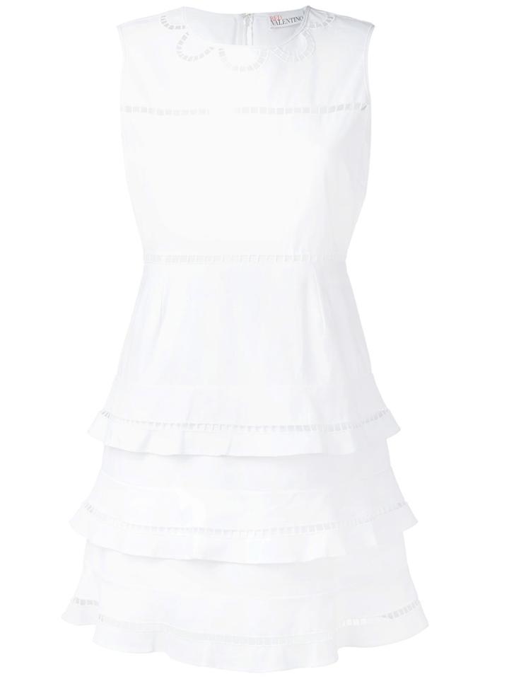 Red Valentino Open Embroidery Dress - White