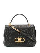 Salvatore Ferragamo Ganicini Matelasse Handbag - Black
