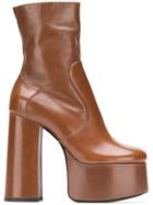 Saint Laurent Billy 85 Boots - Brown