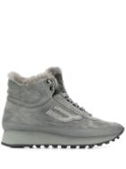 Bally Galenia Fur Trim Hi-top Sneakers - Grey
