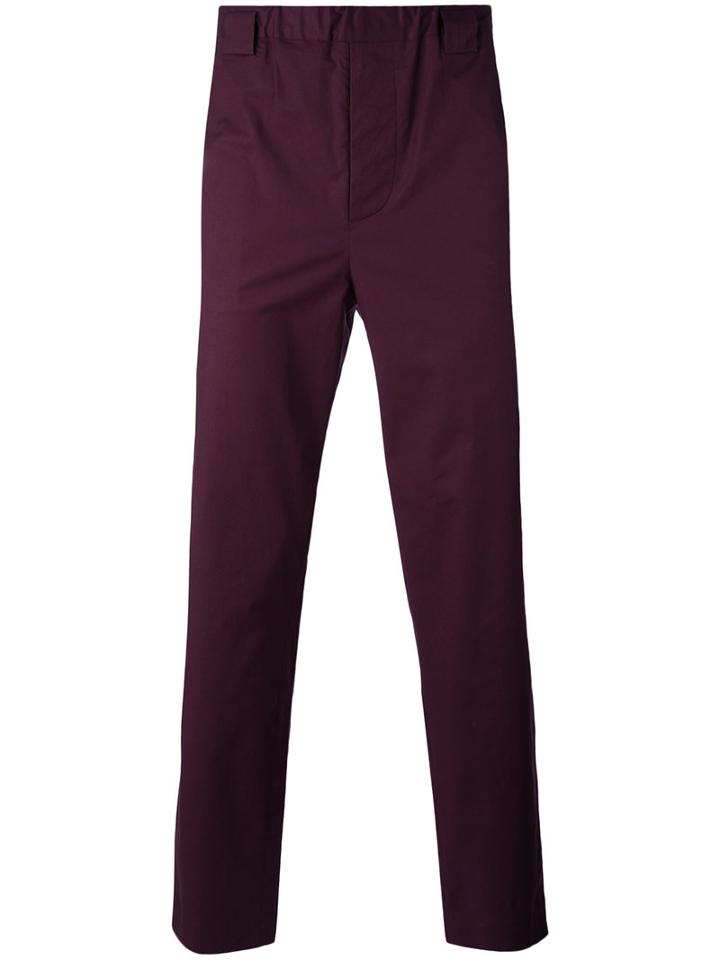 Lucio Vanotti - Straight Trousers - Men - Cotton/spandex/elastane - 3, Pink/purple, Cotton/spandex/elastane