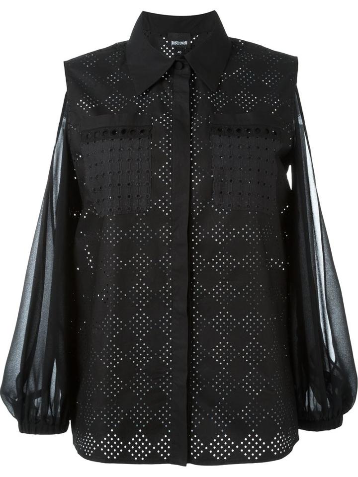 Just Cavalli Slit Dolman Sleeve Shirt