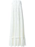 Lanvin Strapless Bridal Dress, Women's, Size: 38, White, Viscose/silk/cotton/cotton