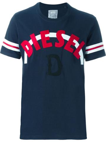 Diesel T-joe-ar T-shirt, Men's, Size: M, Blue, Cotton/polyester