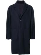Hevo Mid-length Two Buttoned Coat - Blue