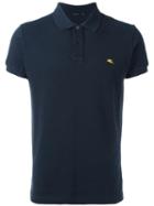 Etro Logo Embroidery Polo Shirt, Men's, Size: Xl, Blue, Cotton