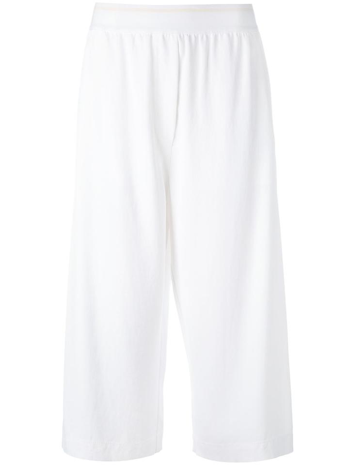 Dkny Cropped Pants, Women's, Size: Small, White, Cotton/spandex/elastane