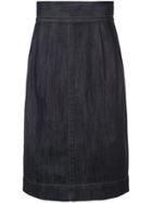 Marc Jacobs Denim Straight Skirt - Blue