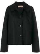 Marni Cropped Buttoned Peacoat - Black