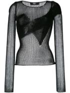 Yang Li - Open-knit Top - Women - Cotton - 40, Black, Cotton
