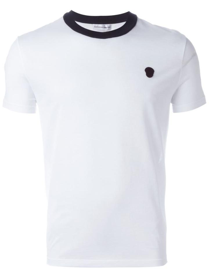 Alexander Mcqueen Skull Patch T-shirt, Men's, Size: Xs, White, Cotton
