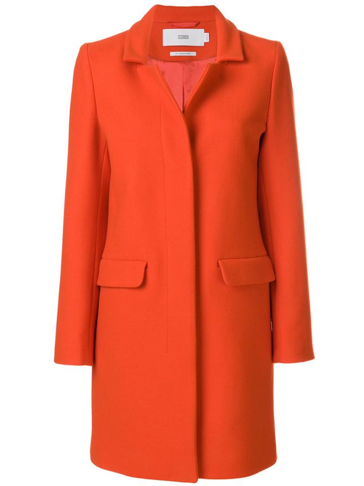Closed Concealed Buttoned Coat - Yellow & Orange