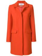 Closed Concealed Buttoned Coat - Yellow & Orange
