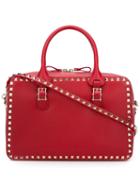 Valentino Studded Tote, Women's, Red, Leather