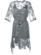 Preen By Thornton Bregazzi Striped Sheer Dress