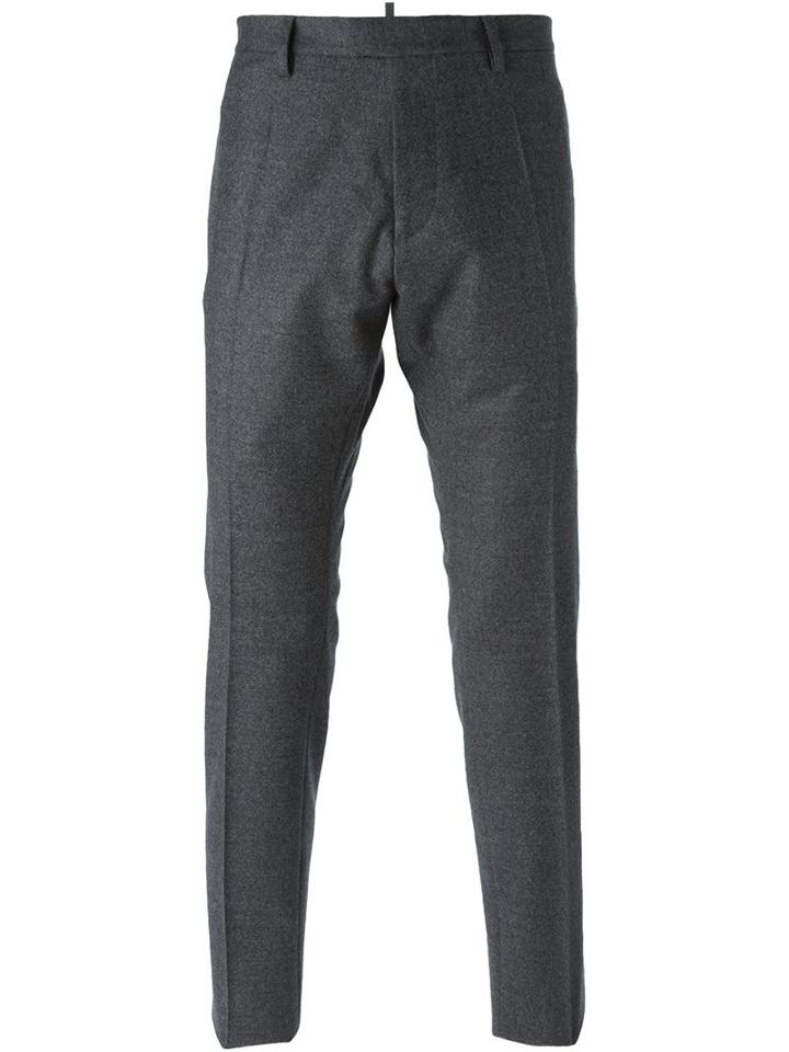Tailored Trousers, Men's, Size: 52, Grey, Virgin Wool/spandex/elastane/cotton, Dsquared2