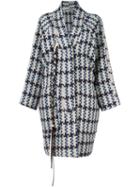Hache Woven Cardi-coat, Women's, Size: 38, Beige, Cotton/virgin Wool