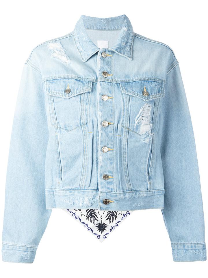 Steve J & Yoni P - Distressed Denim Jacket - Women - Cotton - S, Women's, Blue, Cotton