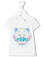 Kenzo Kids - Tiger Embroidery T-shirt - Kids - Cotton/spandex/elastane - 6 Mth, White