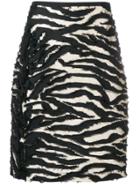 Odeeh Fil Coupé Zebra Skirt - Black