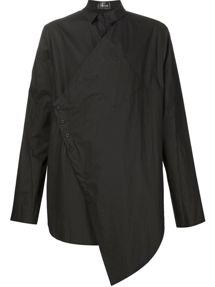 Lost And Found Diagonal Buttoning Shirt