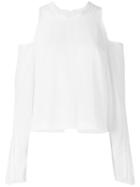 Lost & Found Ria Dunn - Open Shoulder Top - Women - Cotton/lyocell - M, White, Cotton/lyocell