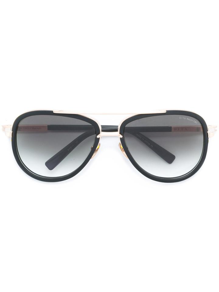 Dita Eyewear Gold Trim Sunglasses - Black