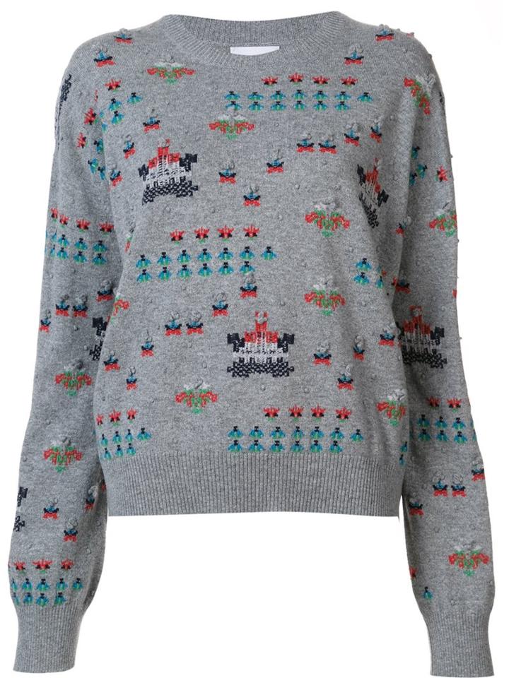 Barrie Cashmere 'star Games' Jumper, Women's, Size: Xs, Grey, Cashmere