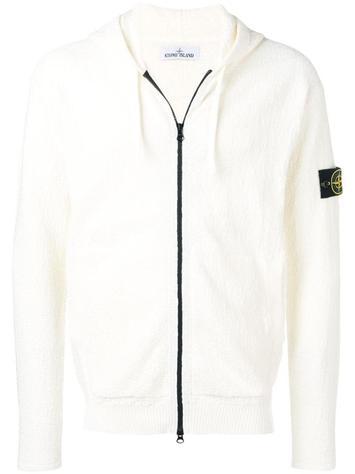 Stone Island Zipped Hooded Jacket - Neutrals