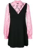 Vivetta Layered Lace Shirt Dress - Black